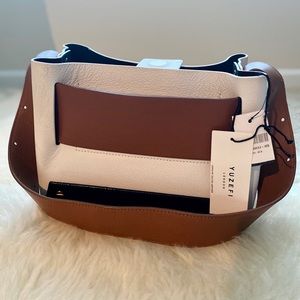 YUZEFI Biggy Leather Shoulder Bag Adjustable Strap